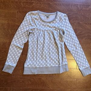 Volcom Gray and White Patterned Top
